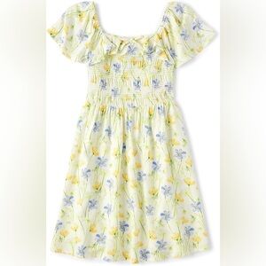 Children’s Place | Girls Floral Ruffle Dress with Smocked Bodice